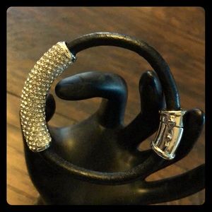 Black and rhinestone Bangle